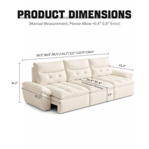 KADRIE Cloud Extendable Sofa