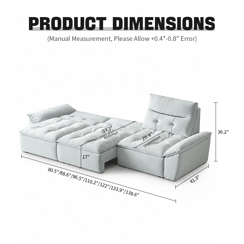 KADRIE Cloud Extendable Sofa