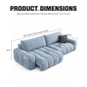 KADRIE Mocha Extendable Sofa