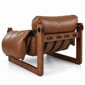 KADRIE Oiled Leather Jersey Island Casual Chair