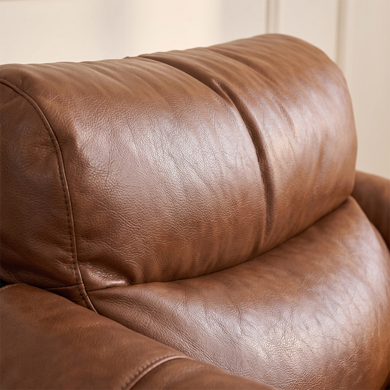 KADRIE Oiled Leather Jersey Island Casual Chair
