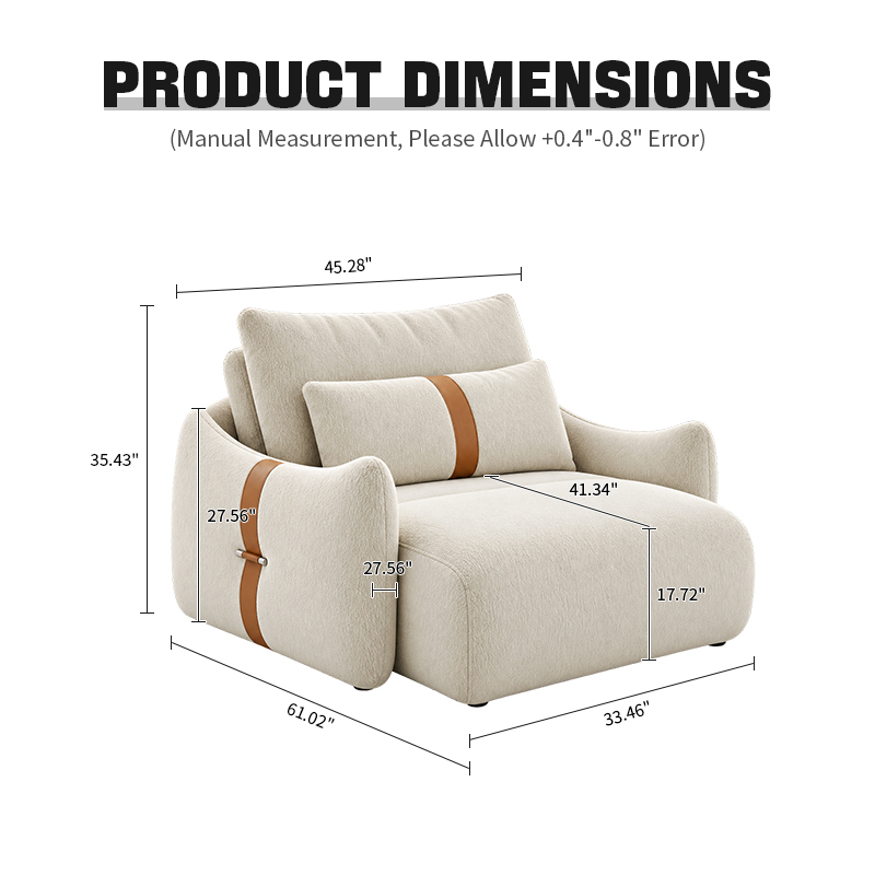 KADRIE Cloud Arc Washable Sofa