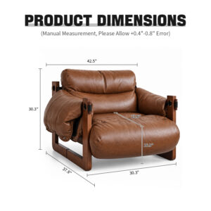 KADRIE Oiled Leather Jersey Island Casual Chair