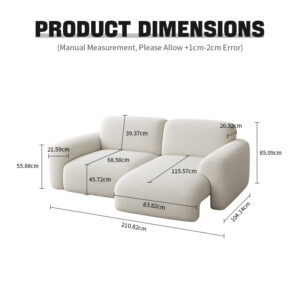 KADRIE Cloud Island Extendable Sofa
