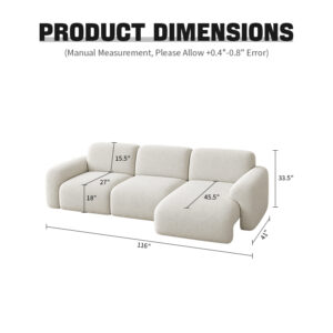 KADRIE Cloud Island Extendable Sofa