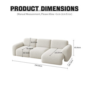KADRIE Cloud Island Extendable Sofa